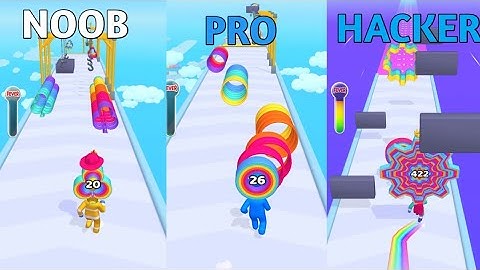 NOOB vs PRO vs HACKER in Layer Man 3D