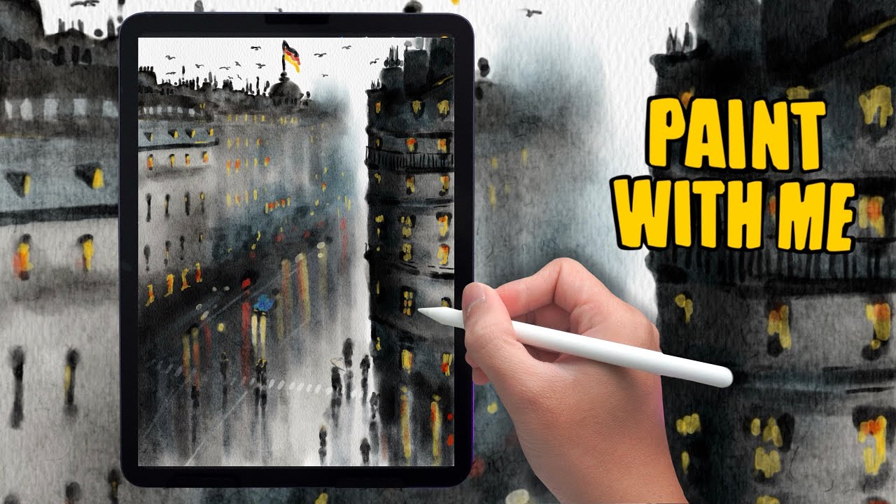 Paint With Me | CITY | Procreate Relaxing iPad Drawing