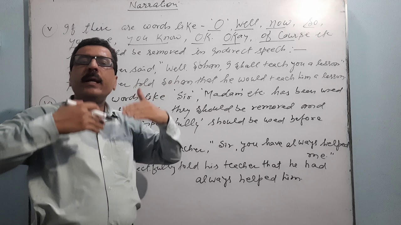 Narration Change Of Assertive Sentence YouTube