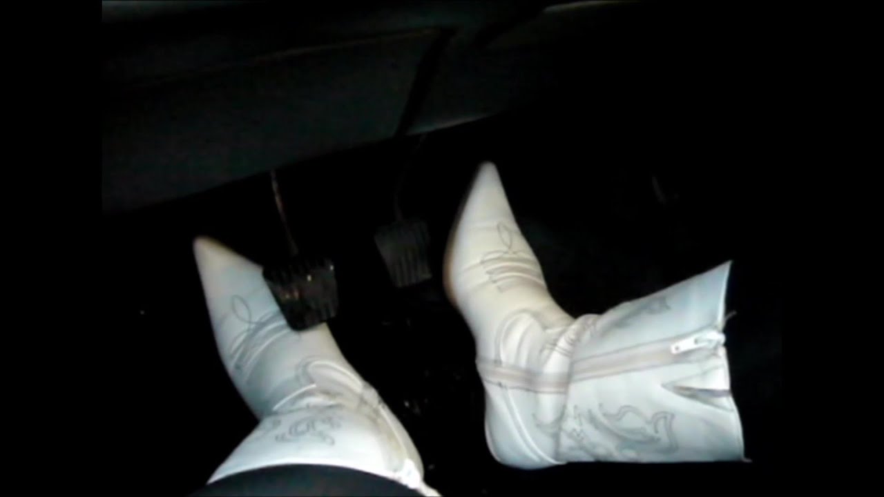 Jana Make Pedal Pumping And Shoeplay With Her White High Heel Cowgirl Boots Trailer Youtube 