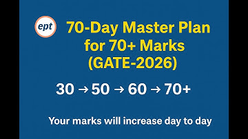 GATE-2026 70-DAY MASTER PLAN for 70+ MARKS in 4-Minute Video