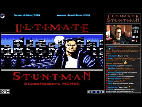 The Ultimate Stuntman прохождение (U) | Игра на (Dendy, Nes, Famicom 8 bit) 1990 Стрим RUS