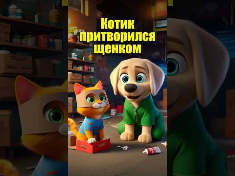 Котик притворился щенком в нейросети #dalle3 #aiart #aicat #ai #chatgpt #кот #ии #юмор #мультик