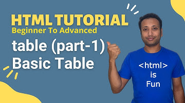html bangla tutorial 30 : Table part-I | Basic Table