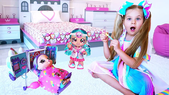 Diana plays Doctor with Kindi Kids toys