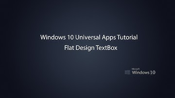 Windows 10 Universal Apps - Custom Flat Design TextBox