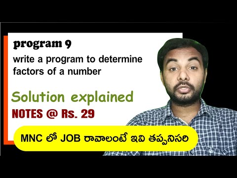 Program to determine the factors of a number | Suresh Techs Python | Python In Telugu For Beginners