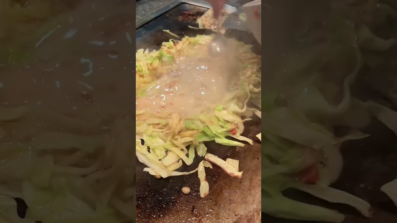 Monjayaki the lesser known Okonomiyaki popular in Tokyo #shorts #japanesefood #cookingjapanese