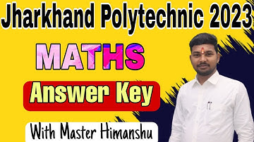 Mathematics Answer Key | Jharkhand Polytechnic Exam 2023 | JCECEB