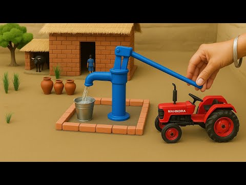 mini tractor making mini hand pump science project | DIY how to make cow shed