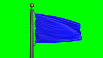 Blue flag - Waving in the wind