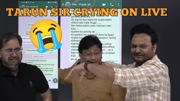 why tarun sir started crying in live || physics wallah vs sankalp #sankalp #physicswallah
