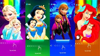 💖Disney Frozen Elsa 🆚 Snow White 🆚 Princess Anna vs The Little Mermaid 💖 princesses Tiles Hop