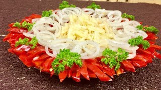 Необычный салат из маринованного перца и яблок Необычный салат из маринованного перца и яблок