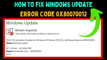 How to Fix Windows Update Error Code 0x80070012 on Windows 11