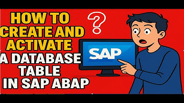 How to Create and Activate  a Database Table in SAP ABAP