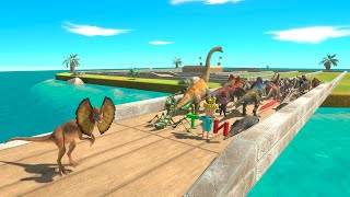 All Units Escape from Dilophosaurus  Animal Revolt Battle Simulator