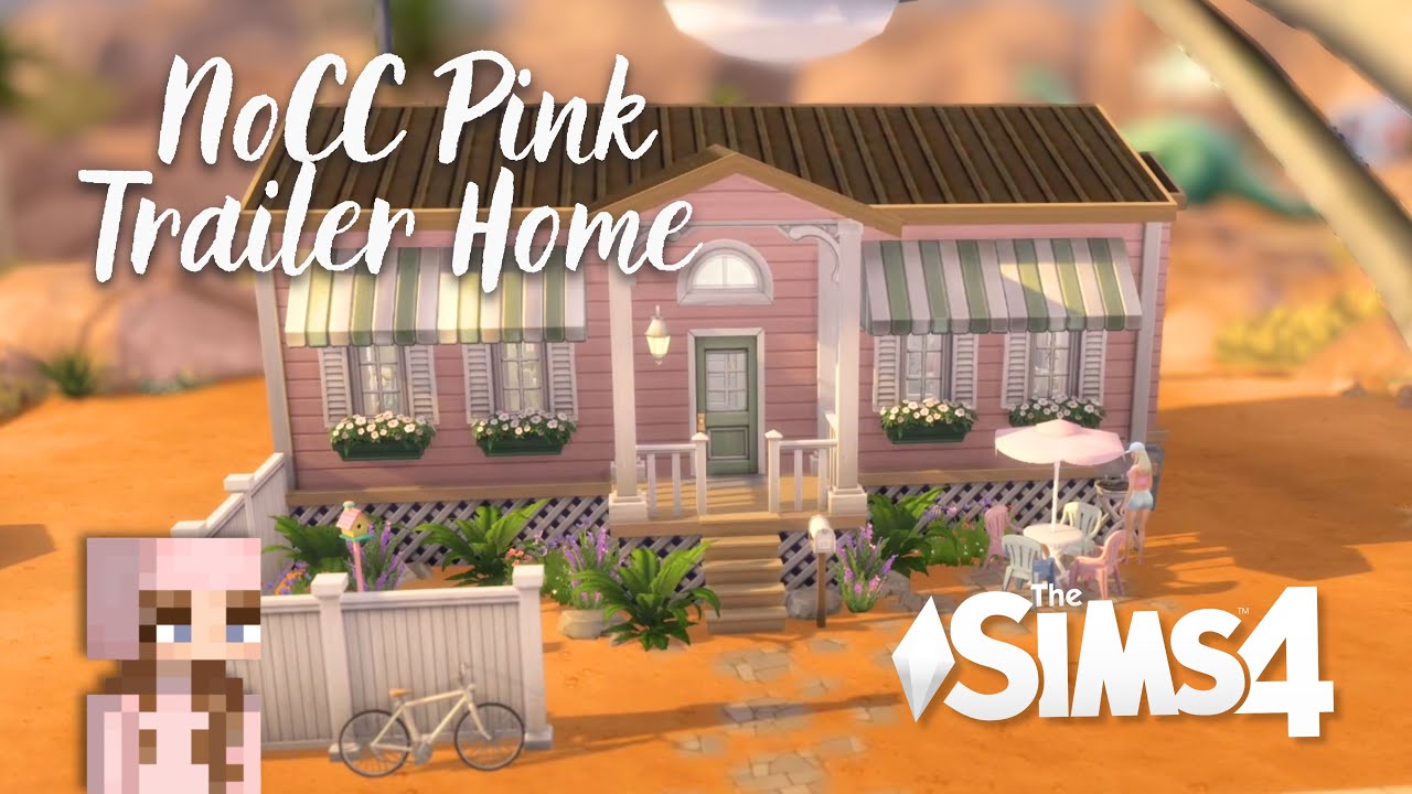 NoCC Pink Trailer Home The Sims 4 | Stop Motion 🎀