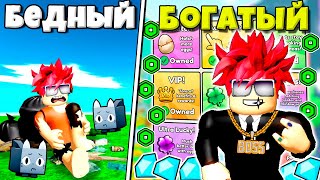 БЕДНЫЙ НУБ ПРОТИВ БОГАТОГО НУБА В PET SIMULATOR 99  ROBLOX