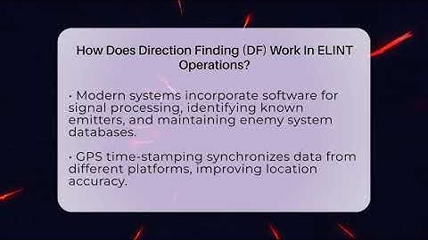 How Does Direction Finding (DF) Work In ELINT Operations? - Tactical Warfare Experts