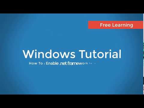 How To : Enable .net framework in windows 10
