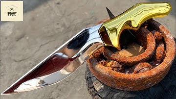 Transforming a Rusty Bearing into a Shiny, Razor-Sharp Combat Knife