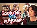 GOUACHE VS ACRYLIQUE ! 🔥 / Les différences