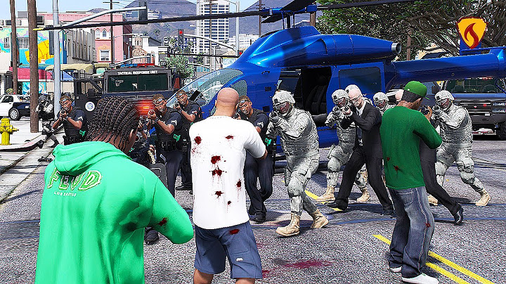 GTA 5 Rampage: Franklin, Lamar & Stretch’s INSANE 10-Star Gang Ambush & Escape!