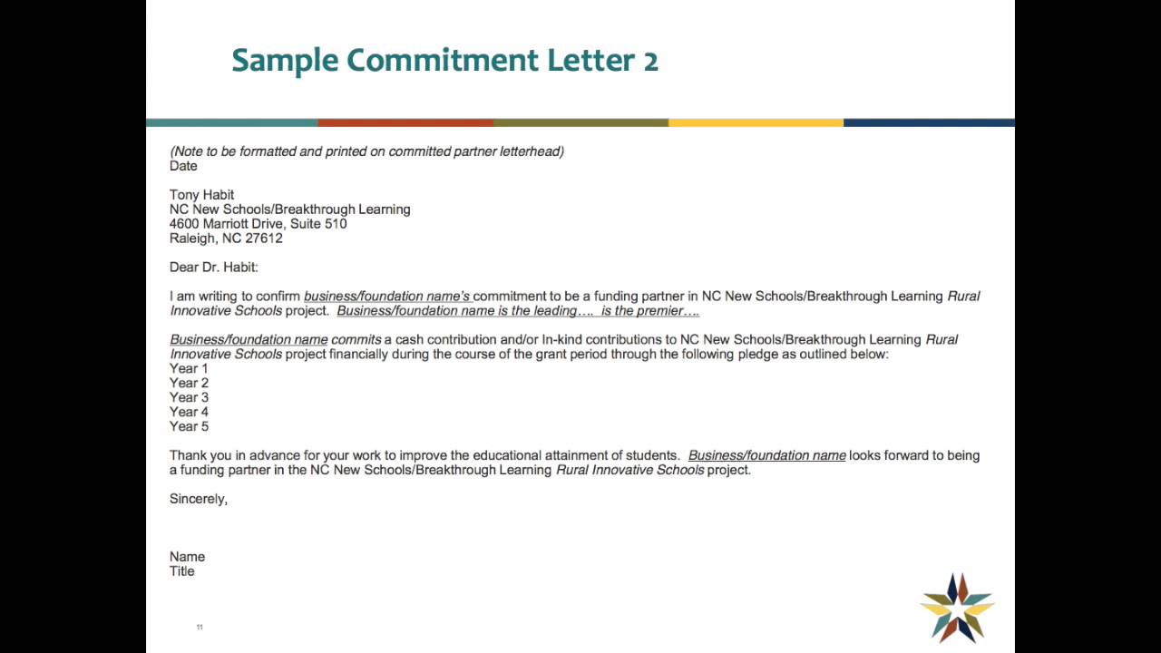 Sample Commitment Letters - YouTube