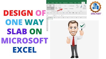 Design of One way Slab In Excel Sheet in Hindi/Urdu