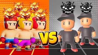 Can 5 Champions Beat 2 Pros In Stumble Guys?