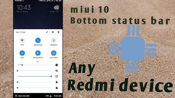 Enable bottom pie style notification panel in miui 10