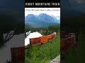 Canadian train in the Rocky Mountains