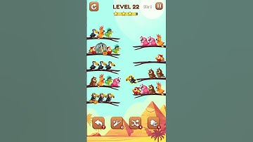 Bird Sort 2: Color Puzzle Level 22 #games #gaming #gameplay
