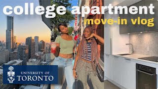 moving into my first college apartment in toronto, canada