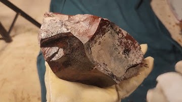 1679 - Part 1/2 - Fully Explained Knapping Obsidian Preform with Bopper
