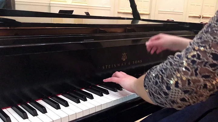 Desiree Gonzalez plays on a donated Steinway piano
