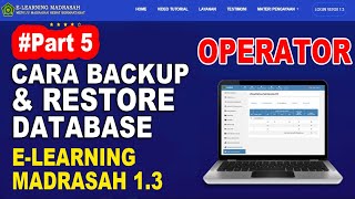 Cara Backup dan Restore Database E-Learning 1.3 - OPERATOR