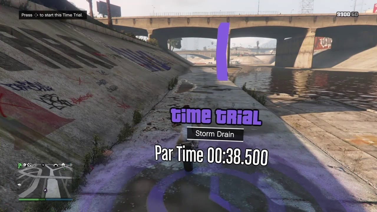 GTA 5 - Storm Drain time trial in Hakuchou Drag and Gargoyle - YouTube