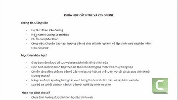 Khóa học html và css online #0 - Giới thiệu