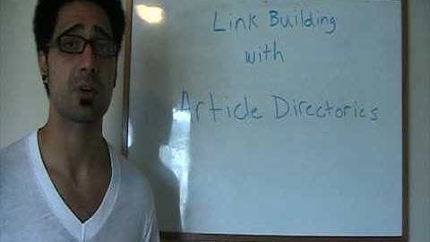 Link Building With Article Directories