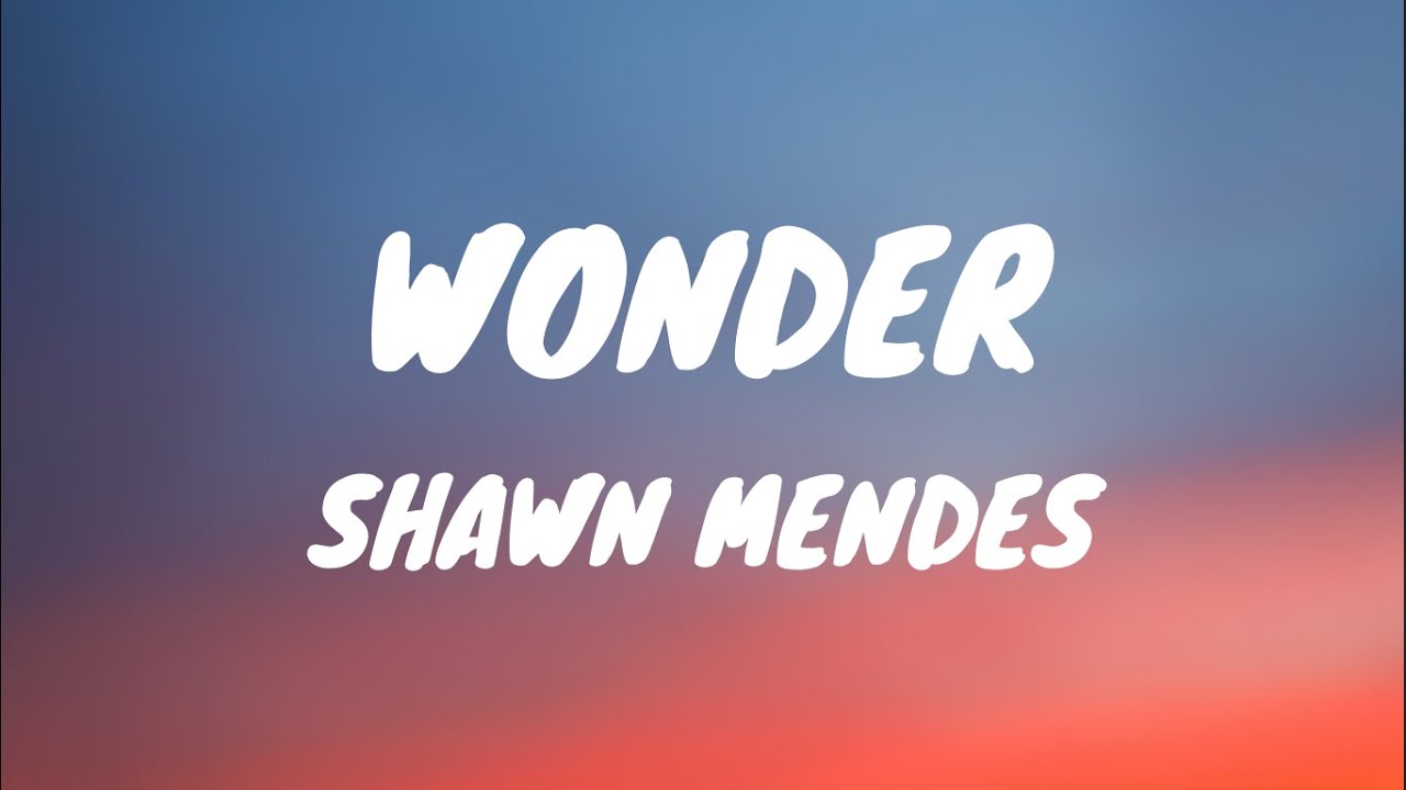 Shawn Mendes Wonder (Lyrics) YouTube