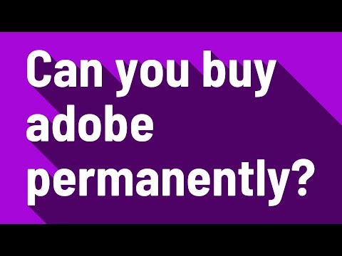 Video: Posso acquistare Adobe Illustrator in modo permanente?