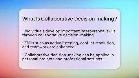 What Is Collaborative Decision-making? - The Personal Growth Path