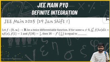 Let f:(0,∞)→ℝ be a twice differentiable function.If for some a≠0,  ∫¹₀ f(λx) dλ=af(x), f(1)=1 and