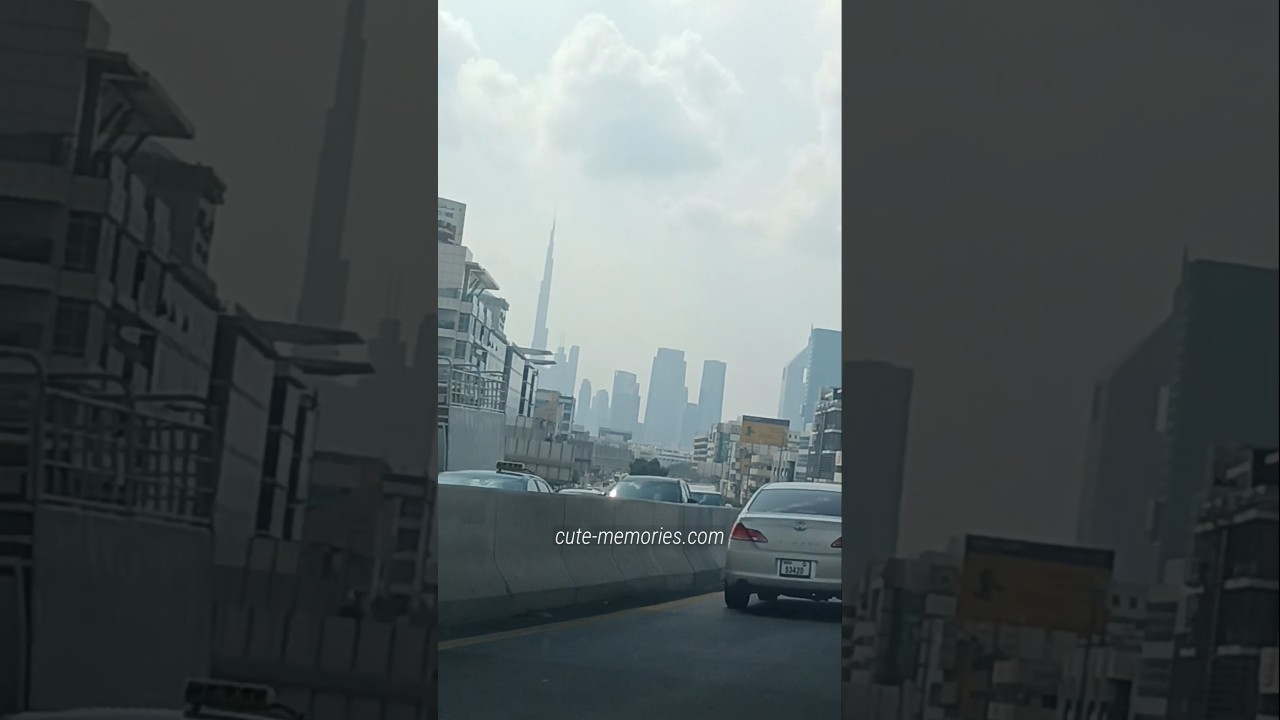 Road trip towards Burj Khalifa | #dubaitravel #dubairoadtrip #dubairoadview