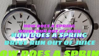 Does a Grand Seiko Spring Drive slow down when it&#39;s almost out of power? Subtitled