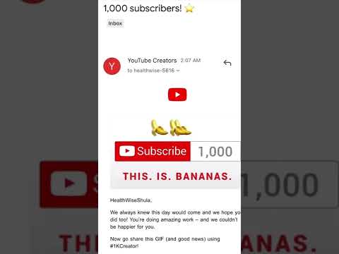 This is bananas🤯 1k subscribers on YouTube #shorts