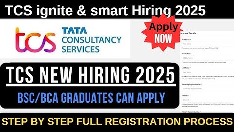TCS Ignite & Smart Hiring 2025 | Full Details + How to Apply Step-by-Step