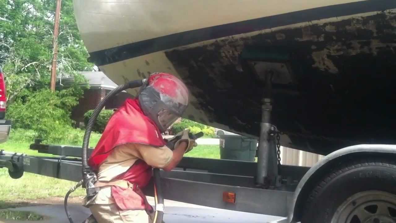 Soda blasting sail boat.MOV YouTube